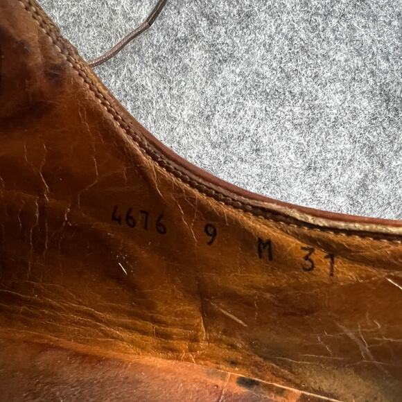 COLE HAAN Oxford Cap Toe Brown Leather Shoes Size 9 - Picture 7 of 7